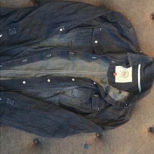 Blue jean long sleeve shirt